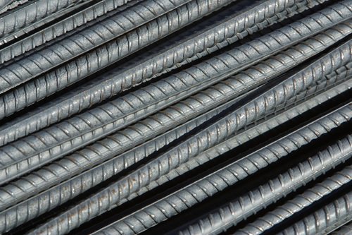 TMT Rebar cross-section and stock bundles